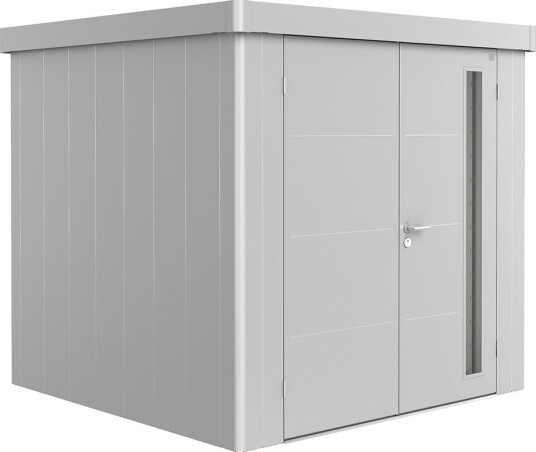 BIOHORT REDSKAPSBOD NEO 2B DOBBELDØR SØLV METALLIC