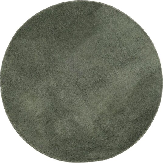 Soft Wiltonteppe 240 cm Rund - Smaragdgrønn