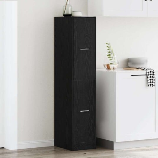 Apotekskap svart eik 30x41x144,5 cm konstruert tre