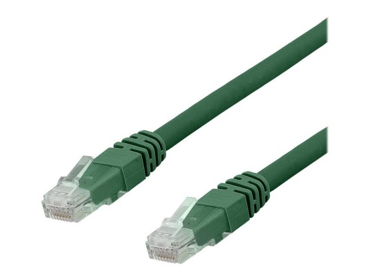 Deltaco Cat 6a RJ-45 Koblingskabel 30 cm Grønn - U/UTP - Halogenfri