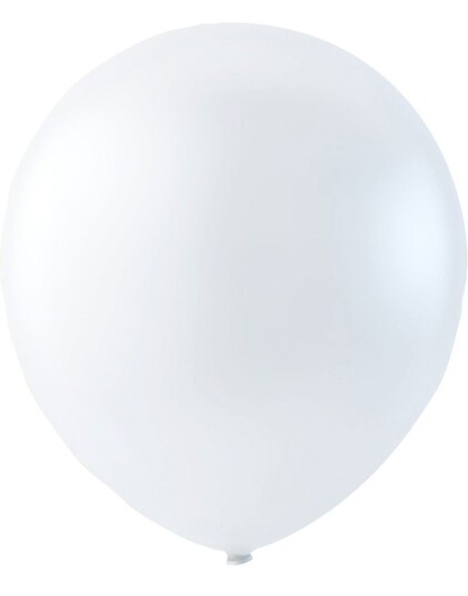 50 stk 30 cm   Hvite Ballonger