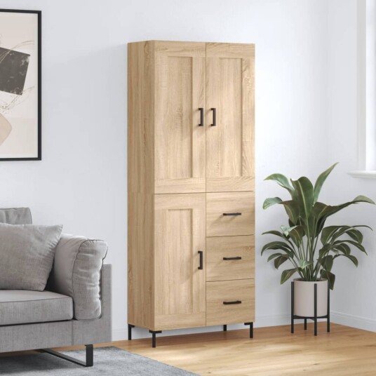 Highboard sonoma eik 69,5x34x180 cm konstruert tre Highboard sonoma eik 69,5x34x180 cm konstruert tre