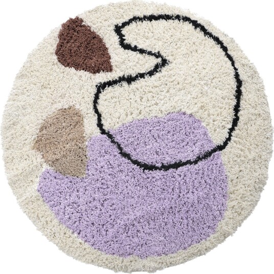 Rundt teppe Naousa Natural Cotton Shaggy multi Størrelse: Ø 160 cm Rundt teppe Naousa Natural Cotton Shaggy multi Størrelse: Ø 160 cm