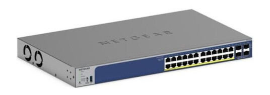 Netgear Smart Gs728txp - V3 - Switch - L3 Lite - Smart - 24 X 10/100/1000 (Poe+) + 4 X Sfp+ - Stasjonær, Rackmonterbar - Poe+ (190 W)