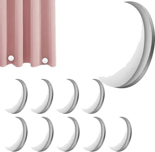 10 stk. Sterke Magnetiske Dusjforhengvekter Runde Magnetiske Gardinvekter Forhindrer at Gardinliner Blåser Rundt_qud FA