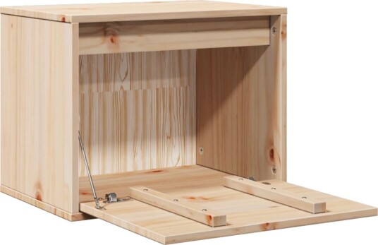 vidaXL Veggskap 45x30x35 cm heltre furu