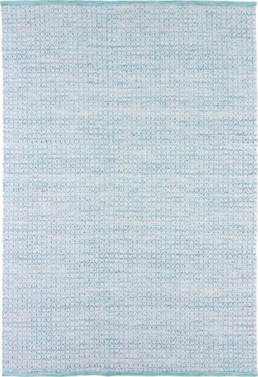 Ullteppe Snowshill turkis/hvit Størrelse: 240 x 240 cm firkantet form