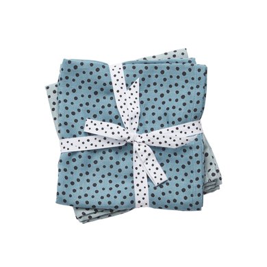 Done by Deer ™ Burpe klut 2-pakning Happy dots Blå Done by Deer ™ Burpe klut 2-pakning Happy dots Blå