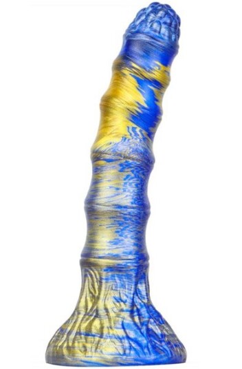Metallic Fantasy Dildo Bamspin Blue/Gold 17,5 cm Metallic Fantasy Dildo Bamspin Blue/Gold 17,5 cm