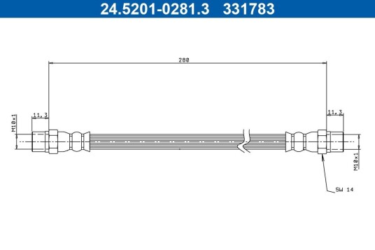Bremseslange ATE 24.5201-0281.3