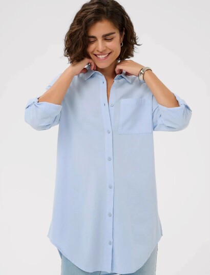Kaffe Kanaya Shirt Tunic   Blue   34