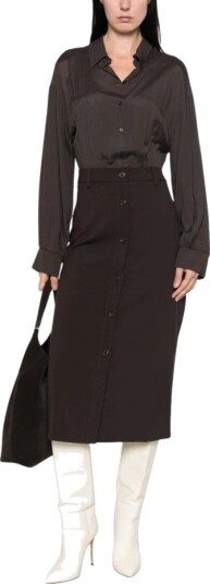 Twinset Dame Kjoler Brun XL,