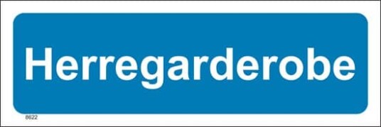 Herregarderobe 30x10 cm Selvklebende