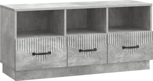 TV skap med skuff Betonggrå 102 x 34,5 x 47 cm Konstruert tre TV skap med skuff Betonggrå 102 x 34,5 x 47 cm Konstruert tre