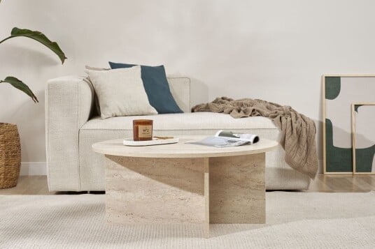 Boro Sofabord 90 cm - Beige