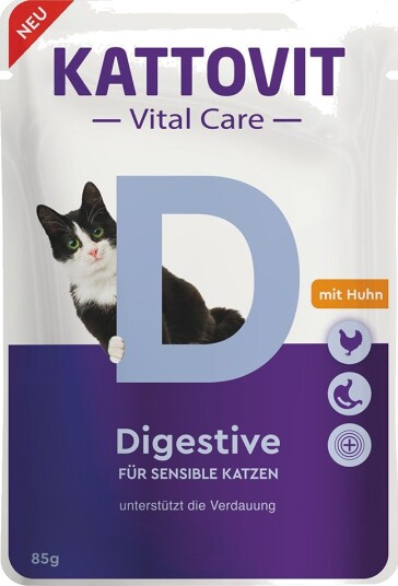 Kattovit Vital Care Våtfôr Digestive Pouches Med Kylling 24 X 85 G