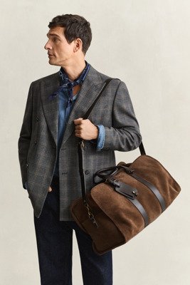 Gant Suede Duffle Bag Soil Brown