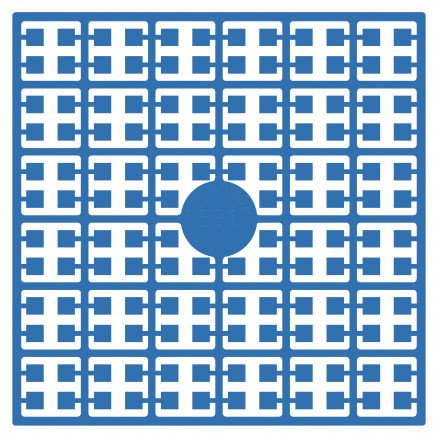 Pixelhobby Midi perler 531 Mørk klar turkis 2x2mm 140 piksler