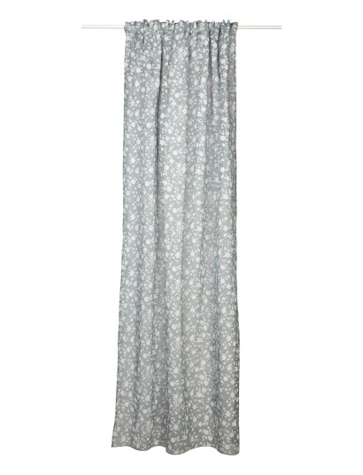 Noble House Curtain Saga Ln Flower - Grey - 130X240