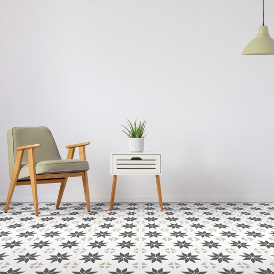 D C Fix Classic Selvklebende Gulvfliser Vintage Flowers