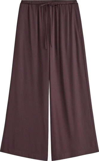 Lindex Wide Satin Trousers DARK DUSTY RED XL
