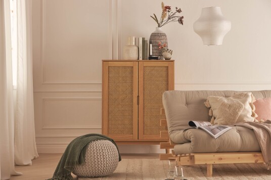 Vitrineskap Falack 80 cm Brun
