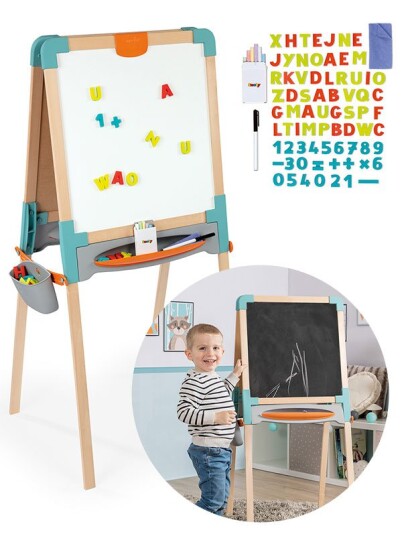 Smoby Wooden Easel 2-i-1 tavle og whiteboard