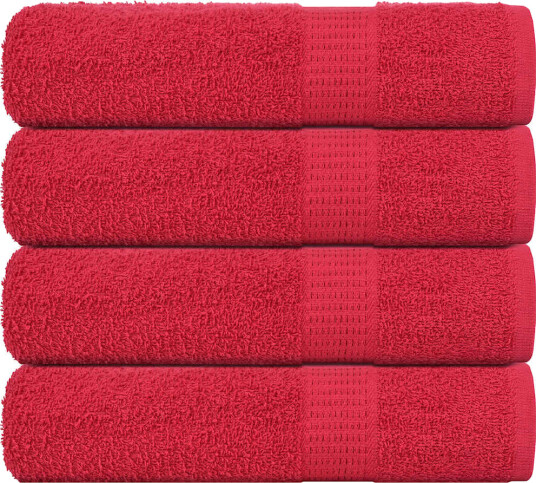 vidaXL Badehåndklær FROGN 4 stk rød 100x150 cm 360 gsm