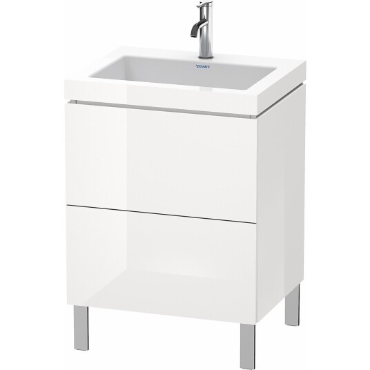 Duravit L-Cube Servantskap m/2 skuffer 600x698x480 mm Hvit Høyglans