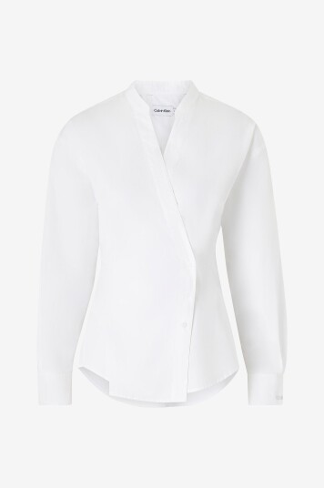Calvin Klein - Skjorte Cotton Wrap Shirt - Hvit
