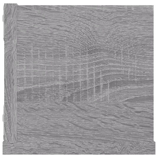vidaXL Veggmontert CD-hylle gr? sonoma 100x18x18 cm konstruert tre