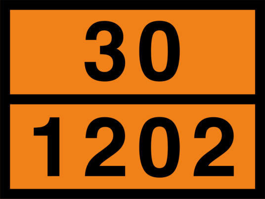 Oransje ADR skilt - Diesel