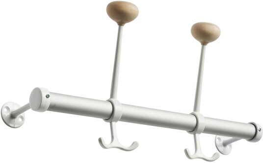 Essem Design Gustav Kroklist Aluminium/vit 40 Cm Garderobestativ Gunnar Bolin Sølv,Hvit