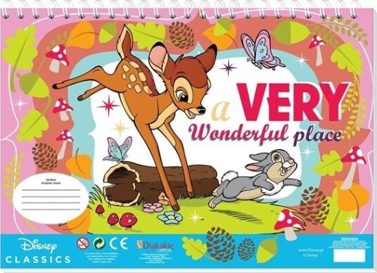 Disney Bambi Coloring Pages with Stencil and Sticker Shee