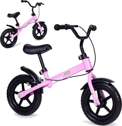 Løpesykkel med brems for barn EVA hjul ECOTOYS Rosa Løpesykkel med brems for barn EVA hjul ECOTOYS Rosa