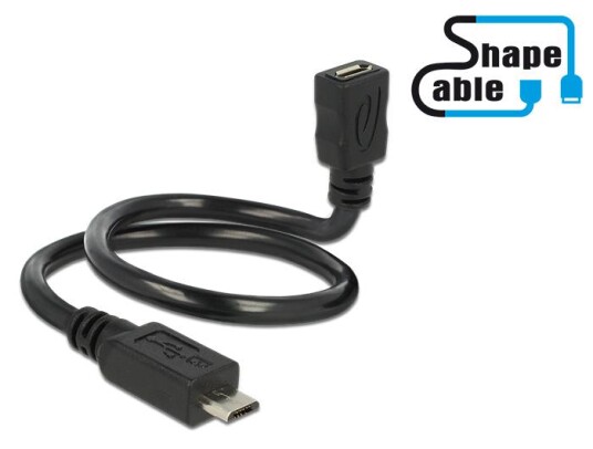 Delock OTG ShapeCable Micro B Til Micro B 0.35m