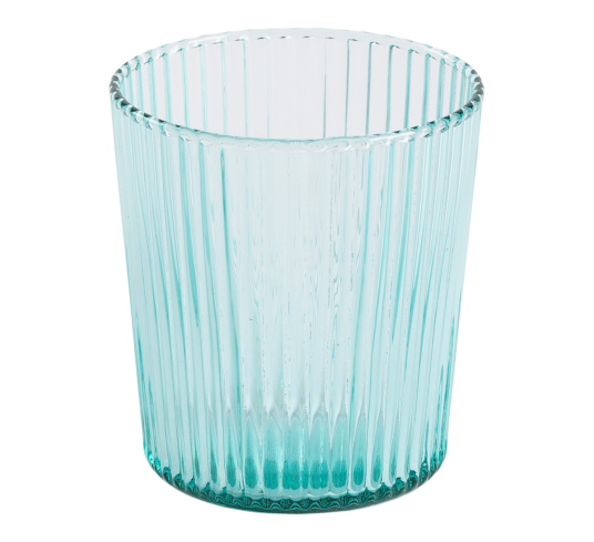 Paveau Ribbed Elegance glass Lucky 25 cl turkis Paveau Ribbed Elegance glass Lucky 25 cl turkis