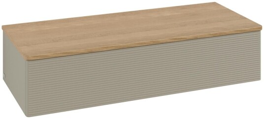 Villeroy & Boch Villeroy & Boch Antao Sideskap 120x50x26,8 cm m/lys Steingrå Matt/Eik