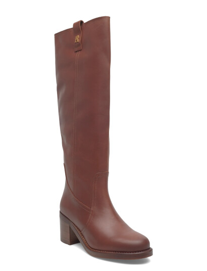 Tommy Hilfiger Riding Lthr Long Boot Block Heel - Brown - 40 Tommy Hilfiger Riding Lthr Long Boot Block Heel - Brown - 40