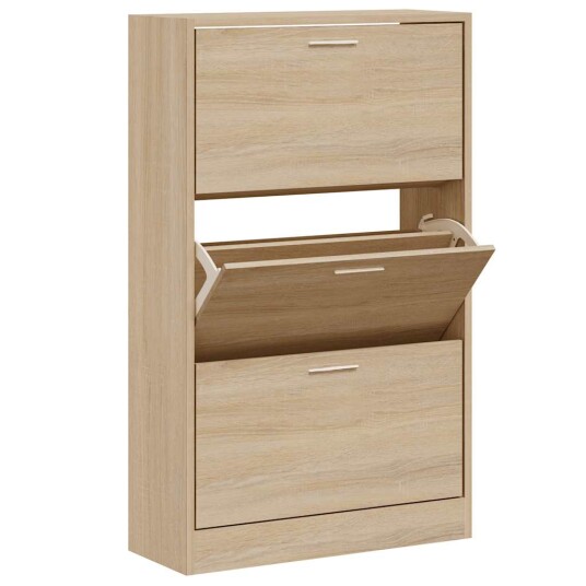 vidaXL Skoskap sonoma eik 63x24x103 cm konstruert tre