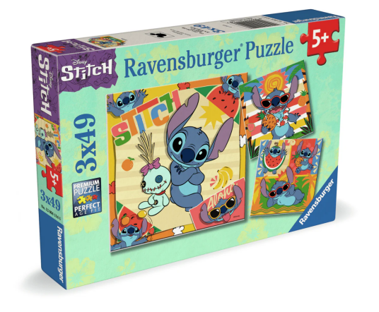 Disney's Lilo and Stitch Puslespill 49 brikker 3-pk Aloha Ravensbruger