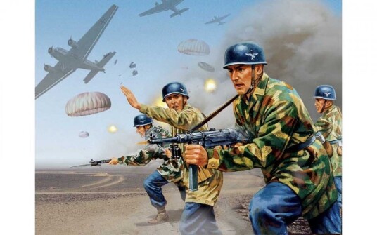 Airfix 1/32 WWII German Paratroops Vintage Classics
