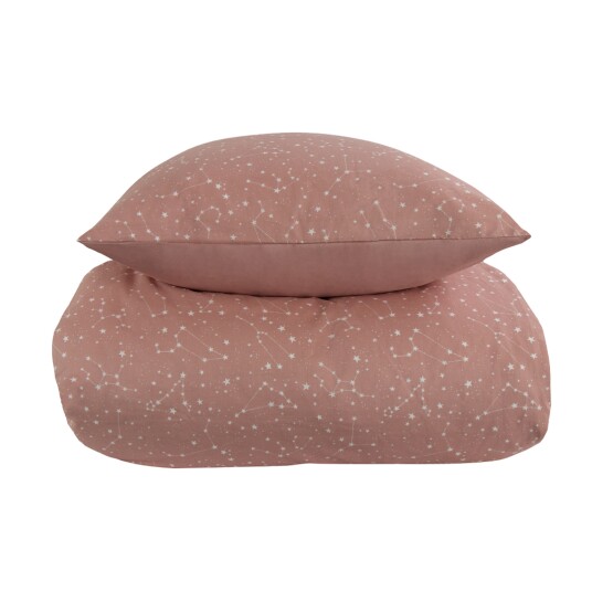 Borg Living Dobbeldyne sengesett - 200x220 cm - 100% bomull - Zodiac peach​​​​​​​ - Borg Living