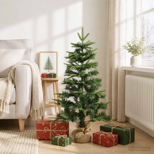 vidaXL Mini juletre 90 cm PVC og PE Grønn