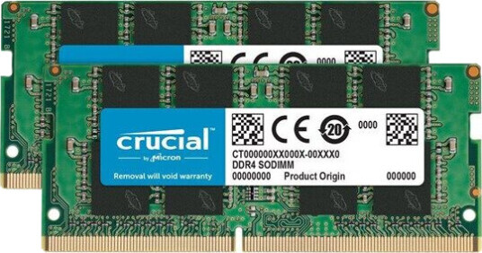 Crucial 32GB DDR4 SO-DIMM 3200MHz RAM Sett (2x16GB) - Uten Buffer Crucial 32GB DDR4 SO-DIMM 3200MHz RAM Sett (2x16GB) - Uten Buffer