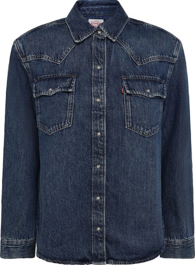 Levi"s® 80S Western Shirt 80S Left Cli   MED INDIGO   FLAT FINISH   S