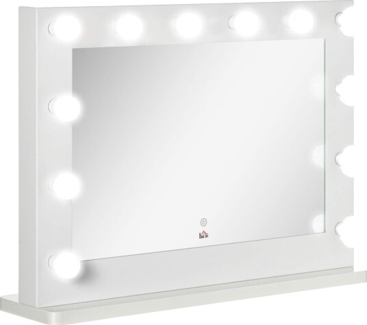 Hollywood Mirror med dimmebar LED 80x60cm Hvit Hollywood Mirror med dimmebar LED 80x60cm Hvit
