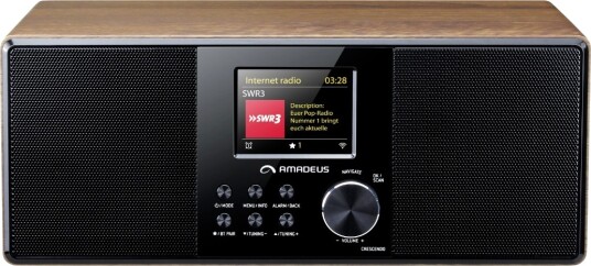 AMADEUS CRESCENDO DAB+ WIFI RADIO, MØRKT TRE AMADEUS CRESCENDO DAB+ WIFI RADIO, MØRKT TRE