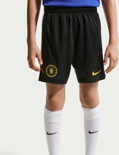 Chelsea Treningsshorts Dri fit Strike   Pitch Blue/gul/hvit Barn   Nike størrelse M: 137 147 cm