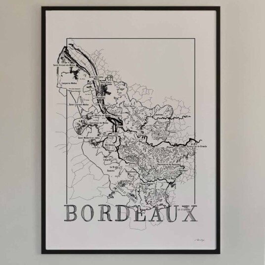 Brushery Vinplakat Bordeaux 50x70cm
